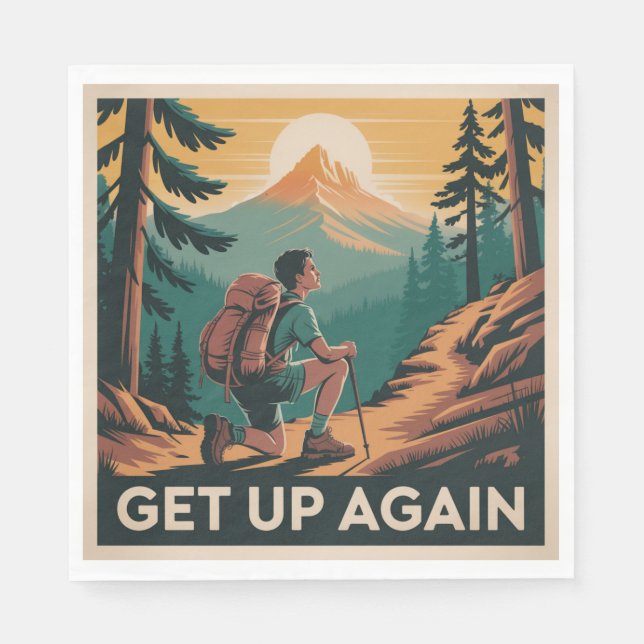 Get Up Again Napkin (Front)
