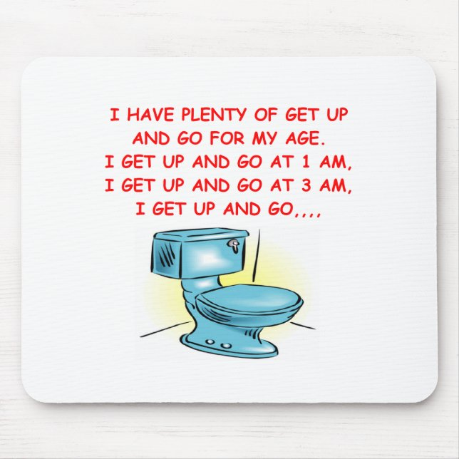 get up and go mouse mat (Front)