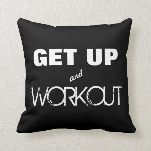 Get Up And Workout Motivational Exercise Cushion