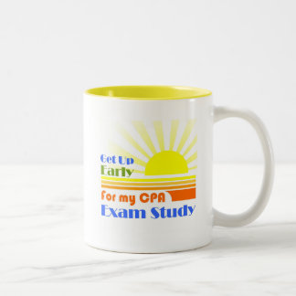 Get Up Early CPA Exam Study Two-Tone Coffee Mug