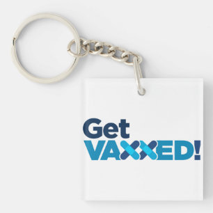 get vaccinated magnet key ring