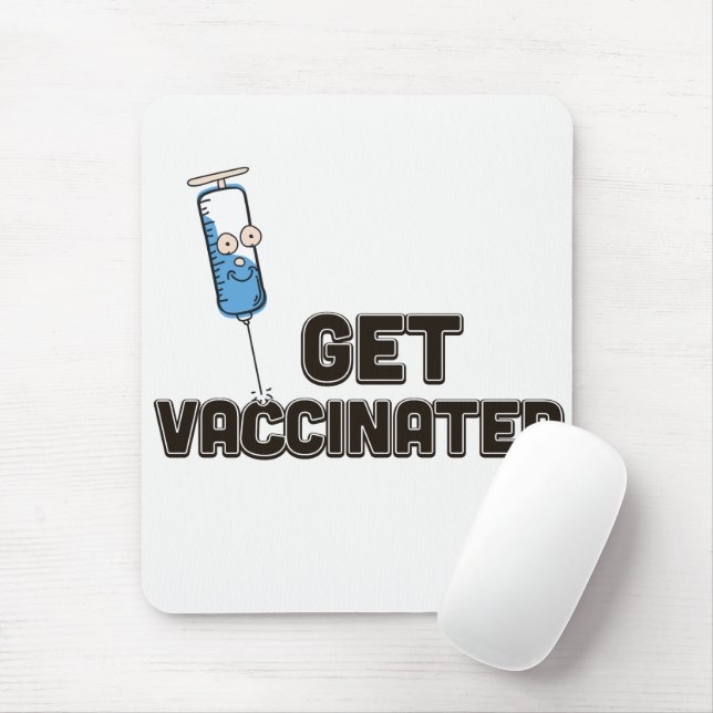 Get Vaccinated Mouse Mat (With Mouse)