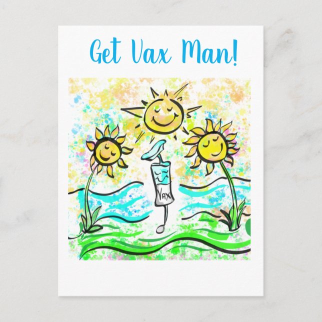 GET VACCINATED   POSTCARD (Front)
