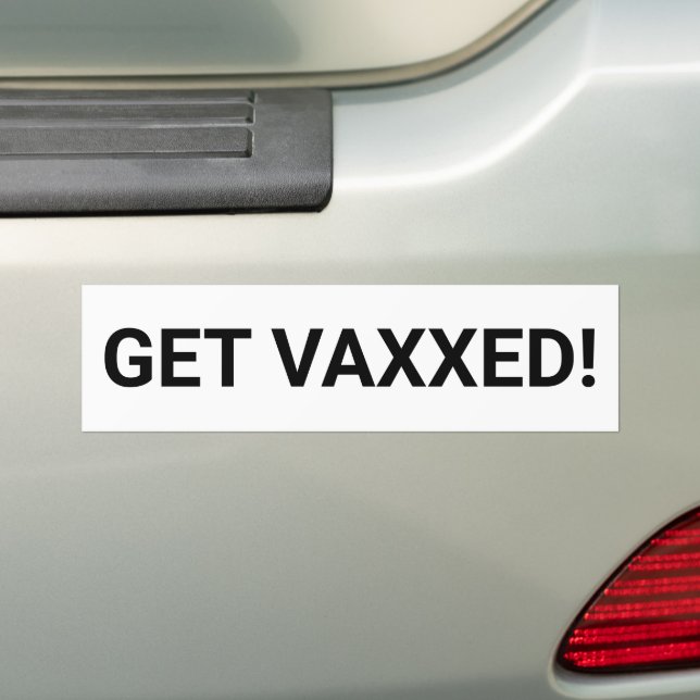 Get Vaxxed custom text minimalist modern Bumper Sticker (On Car)
