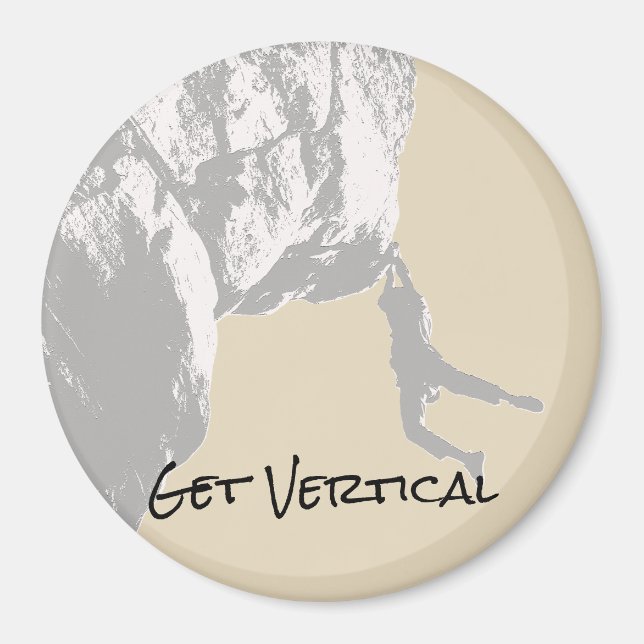Get Vertical - Climb a Rock Magnet (Front)