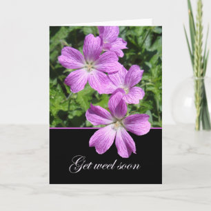 Get Weel Soon, Get Well Soon in Scots, Flowers Card