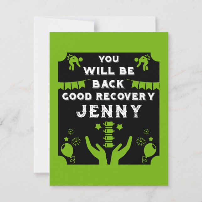 Get Well After Back Surgery Card (Front)