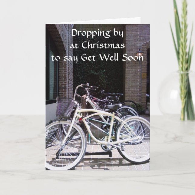 GET WELL AT CHRISTMAS WISHES HOLIDAY CARD (Front)