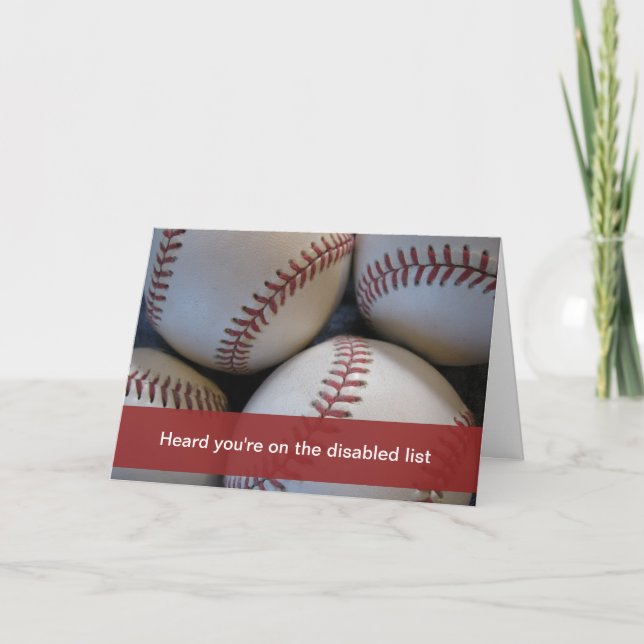 Get well, baseball card (Front)