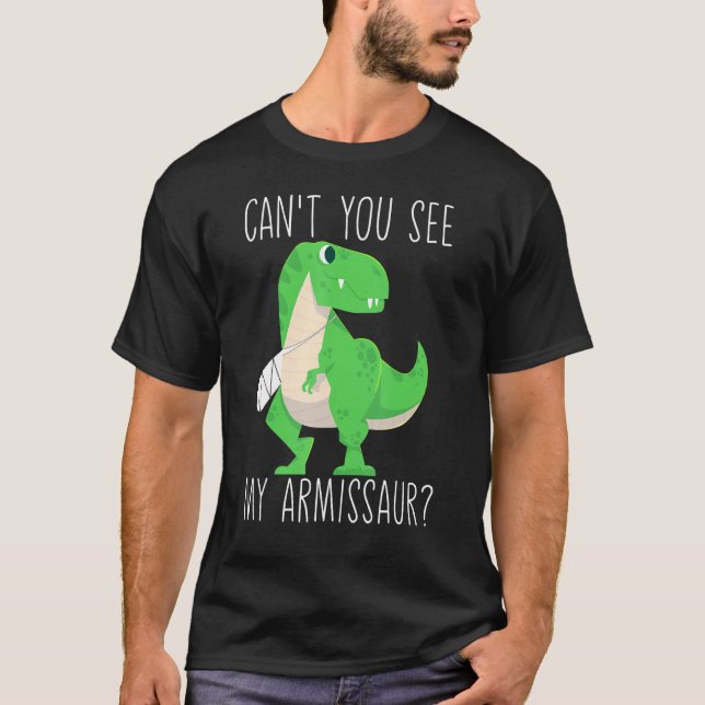 Get Well Broken Arm  Dinosaur With A Cast T-Shirt (Front)