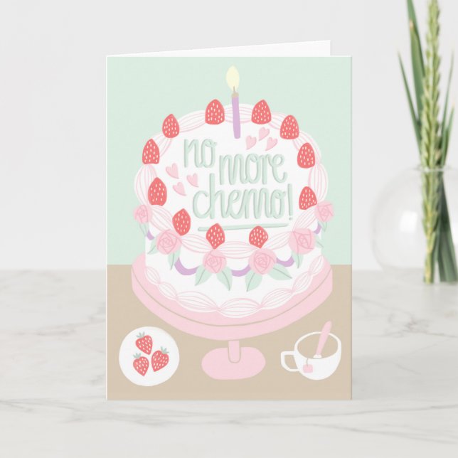 Get well cancer encouragement motivation pink card (Front)