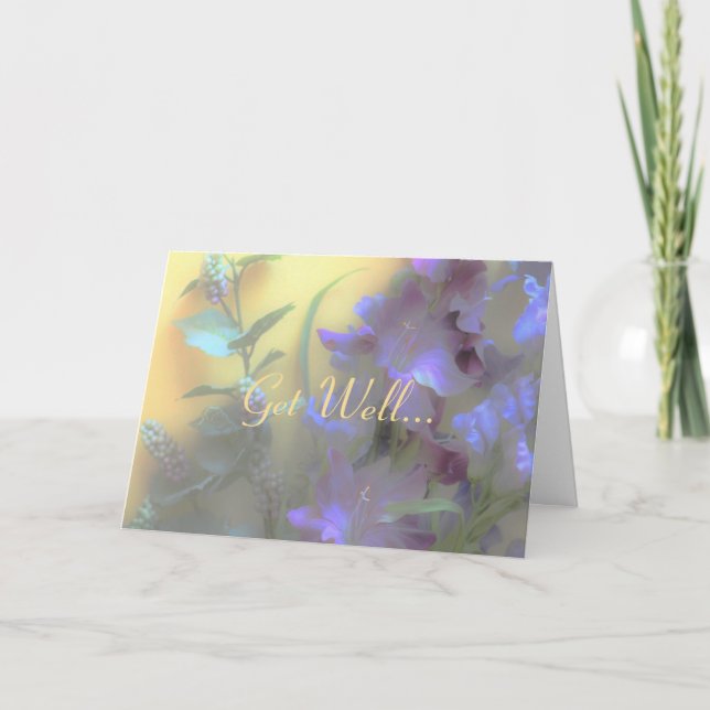 Get Well Card, bright floral Card (Front)
