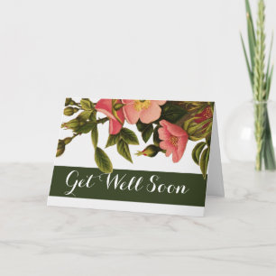 Get Well Card Custom Template Flower Rose