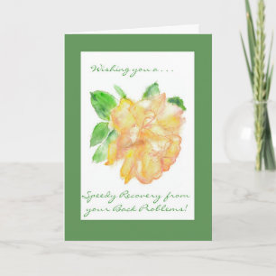 Get Well Card for Back Problems - Golden Rose