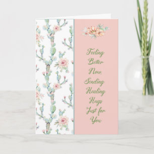 Get Well Card for Pheumonia with Cacti.