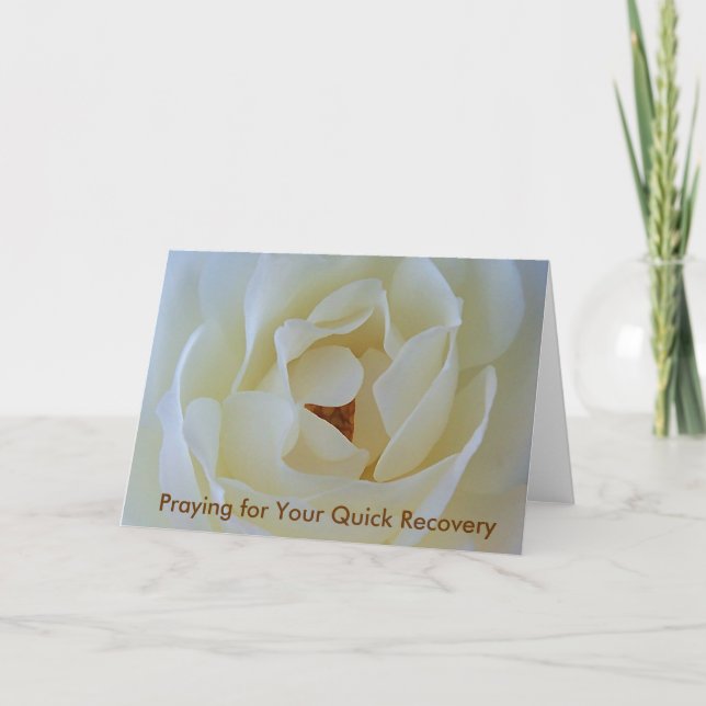Get Well Card, White Rose Card (Front)