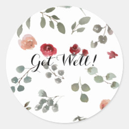Get Well Classic Round Sticker