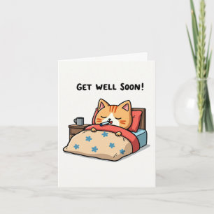 Get Well Cold Flu Sick Cute Funny Card