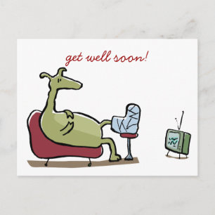 get well customisable postcard