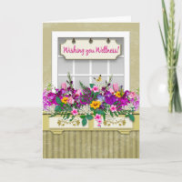Get Well, Flowers in Window Box