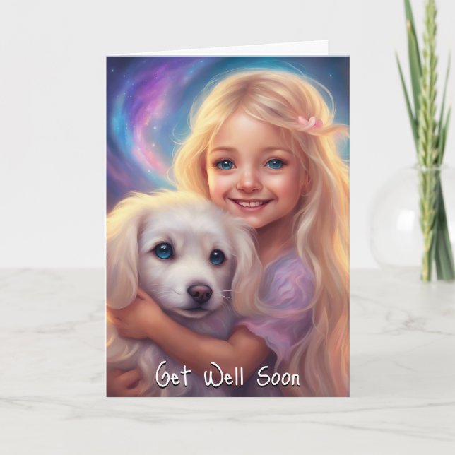 Get Well - Folded Greeting Card (Front)