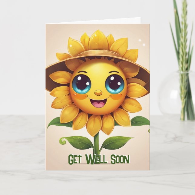 Get Well - Folded Greeting Card (Front)