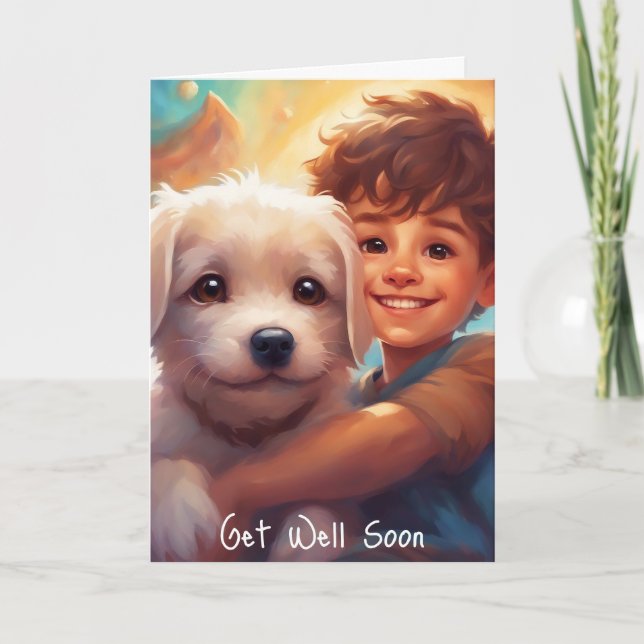 Get Well - Folded Greeting Card (Front)