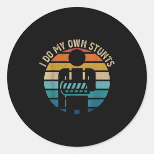 Get Well Funny Injury Hand Wrist, I Do My Own Stun Classic Round Sticker