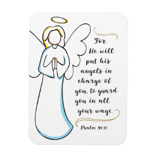 Get Well, He Will Put His Angels in Charge of You  Magnet