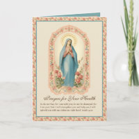 Get Well Health Religious Prayer Peach Floral
