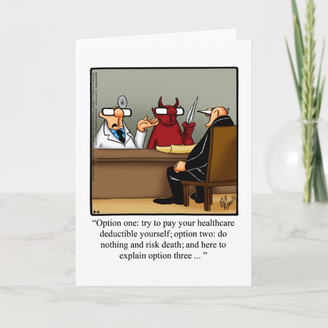 Get Well Humour Greeting Card (Front)