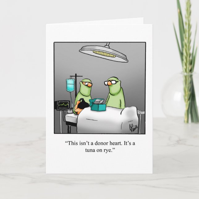 Get Well Humour Greeting Card (Front)