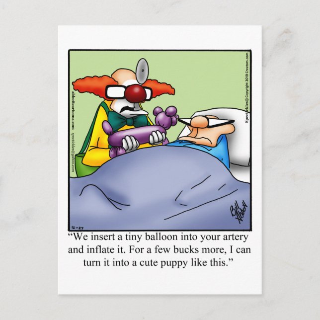 Get Well Humour Postcard (Front)