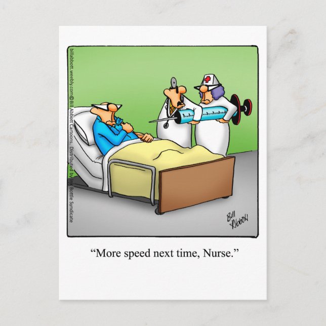 Get Well Humour Postcard (Front)
