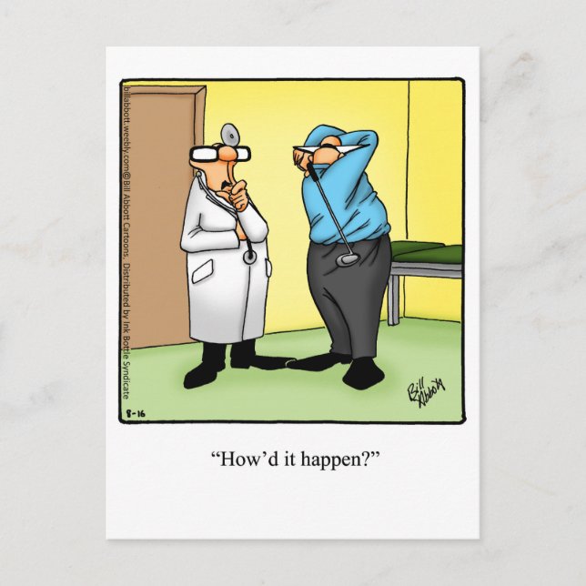 Get Well Humour Postcard (Front)