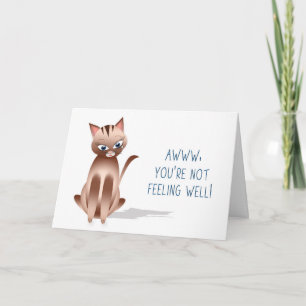GET WELL - Kitty Cat - Card