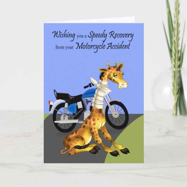 Get Well, Motorcycle Accident Card (Front)
