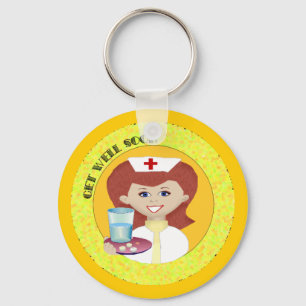 Get Well Nurse Key Ring