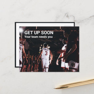 Get well postcard:  your team needs you postcard