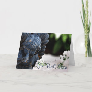 Get Well Prayers Guardian Angel with Bird Card
