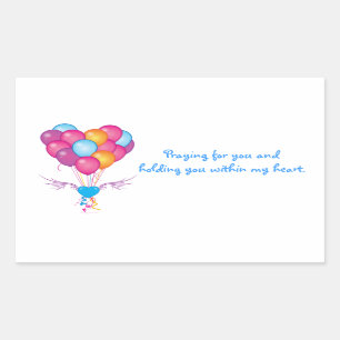 Get Well: Praying For You Rectangular Sticker