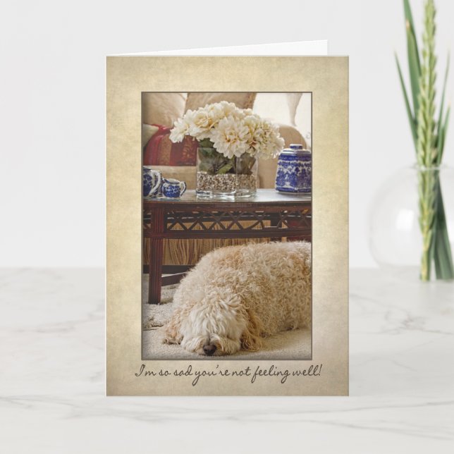 Get Well - Sad Doggie! Card (Front)