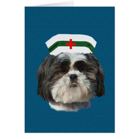 Get Well, Shih Tzu Dog Card