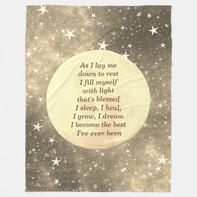 Get Well Sleep blessing design Fleece Blanket (Front)