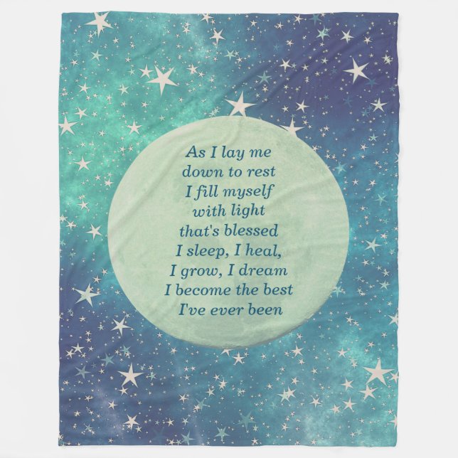 Get Well Sleep blessing design Fleece Blanket (Front)