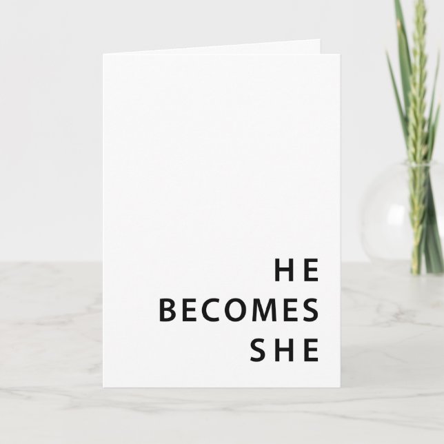 get well soon after gender change card (Front)