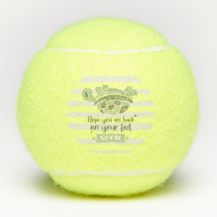 Get Well Soon Back On Feet Sports Coach Tennis Balls