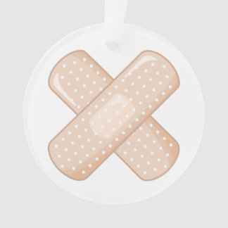 Get Well Soon Bandaid (Nurse Care Crossed Plaster) Ornament