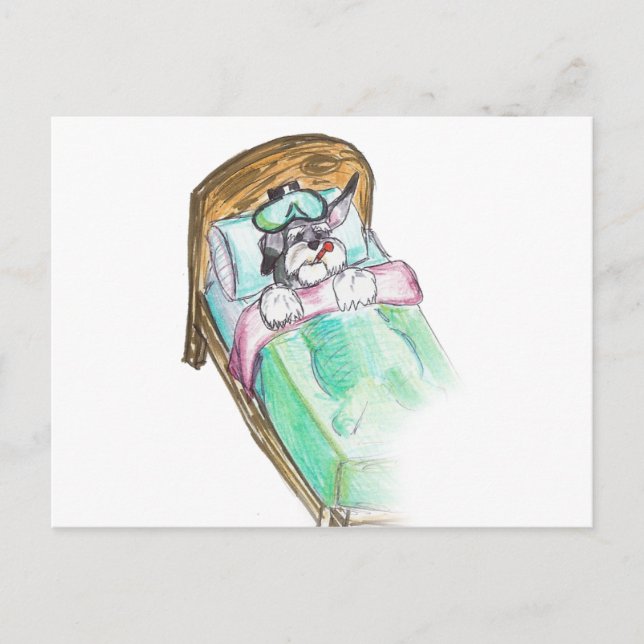 get well soon : bed postcard (Front)