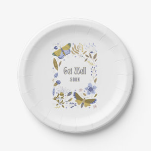 Get Well Soon Blues Paper Plates